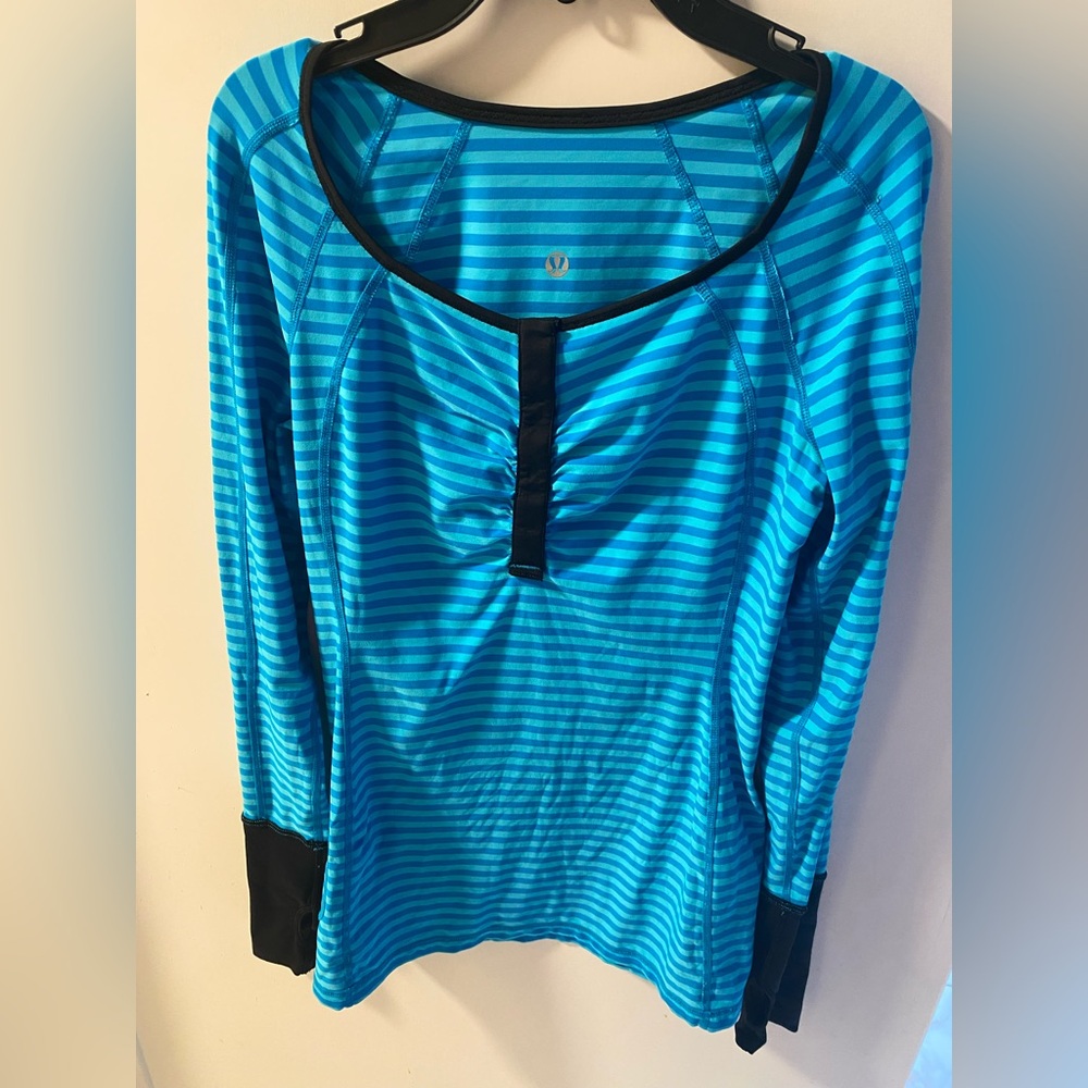lululemon athletica Blue Striped Sweater